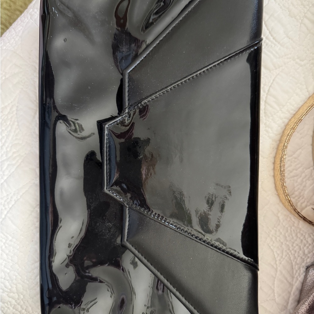 Vintage leather Black Clutch Bag